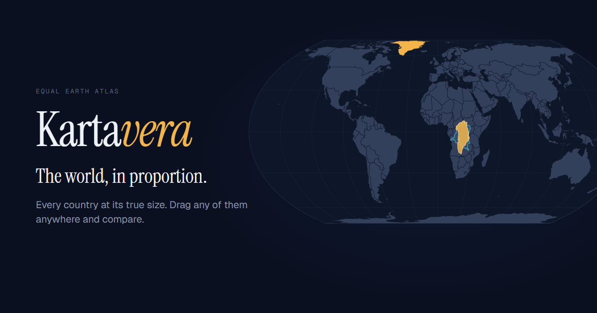 Kartavera: an Equal Earth atlas + geography games + a free Kahoot-style classroom mode (60 students,